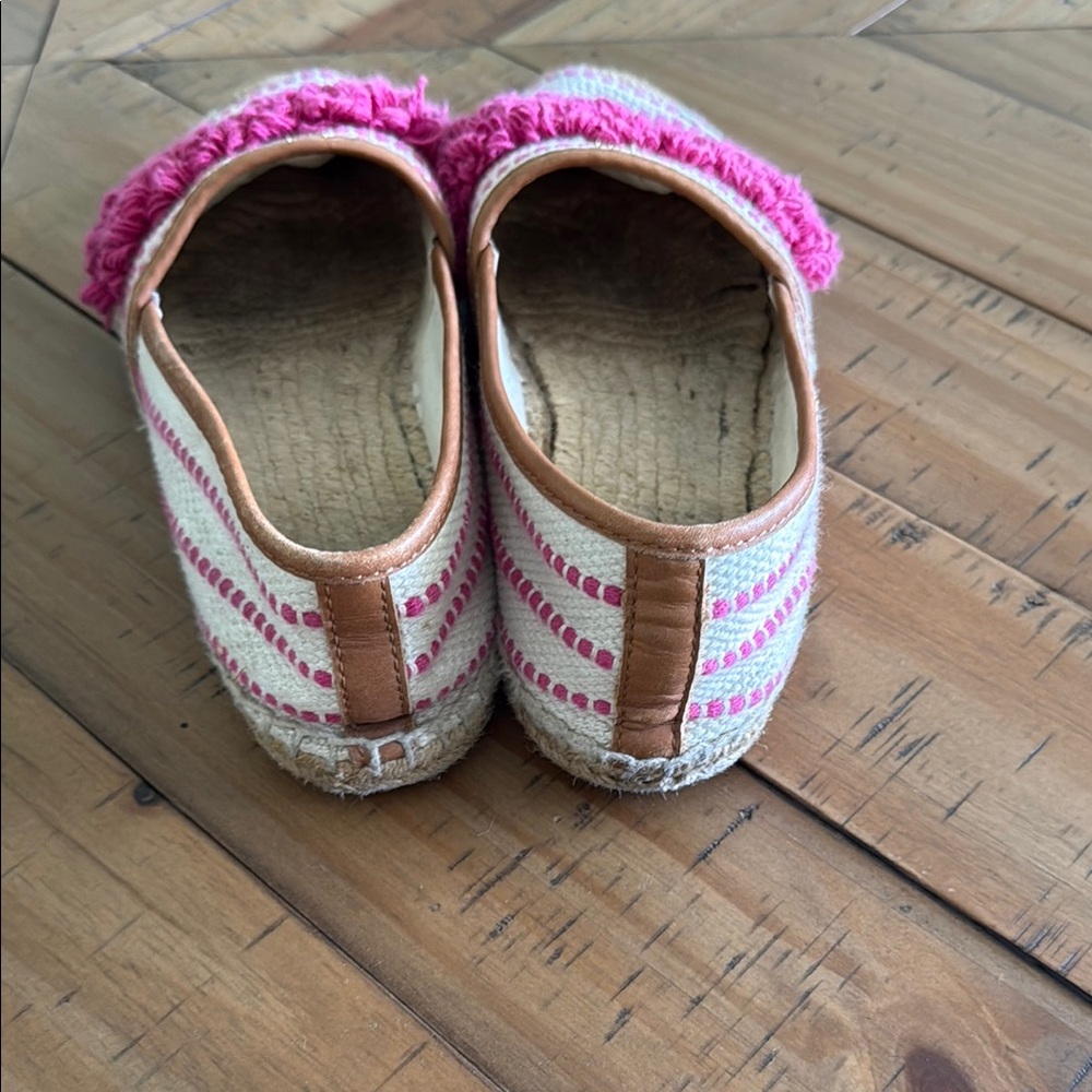 Tory Burch Pink and Cream Espadrille Flats - Picture 3 of 7
